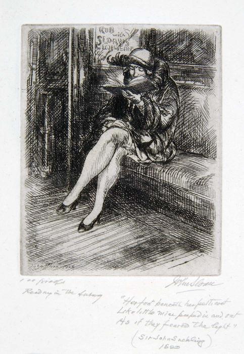 Reading In The Subway — John French Sloan