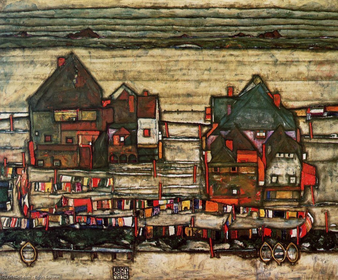 Houses With Laundry (also Known As Seeburg Ii) — Egon Schiele