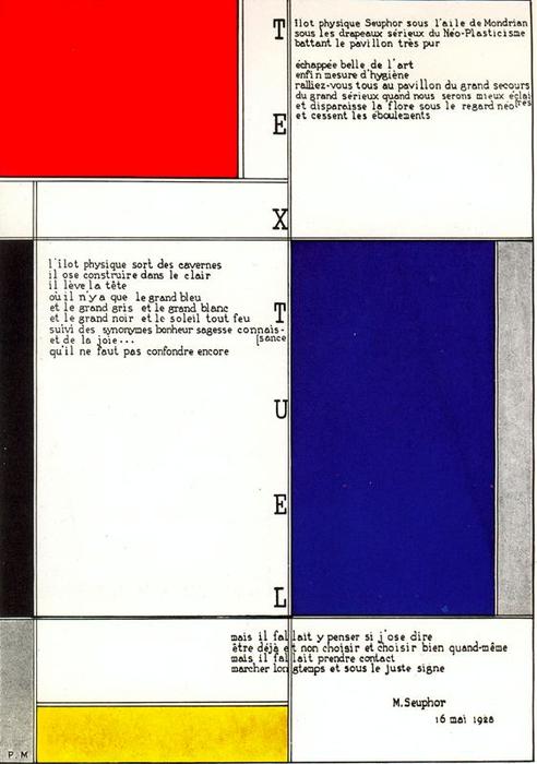 Quadro Poem — Piet Mondrijan