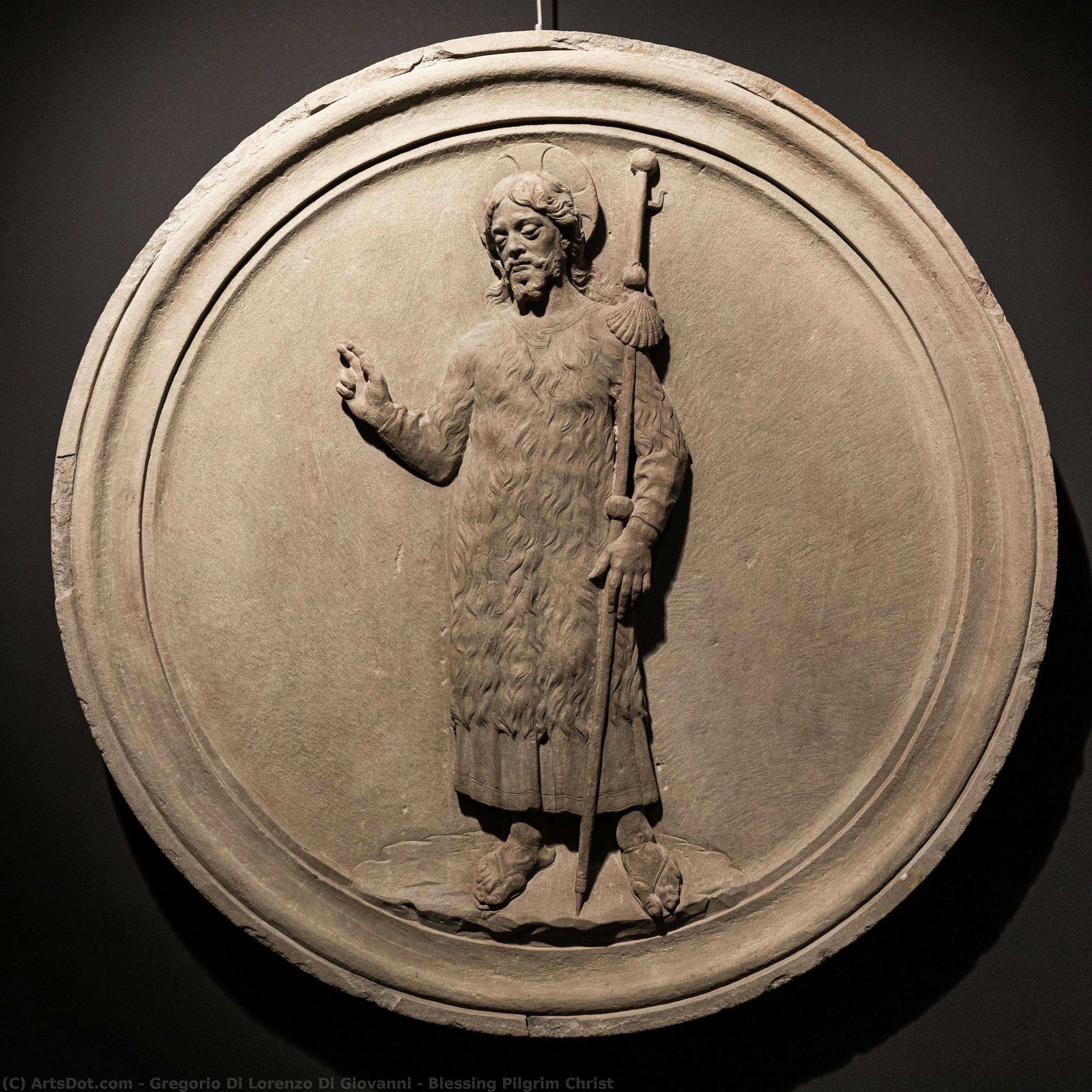 Blessing Pilgrim Christ — Gregorio Di Lorenzo Di Giovanni