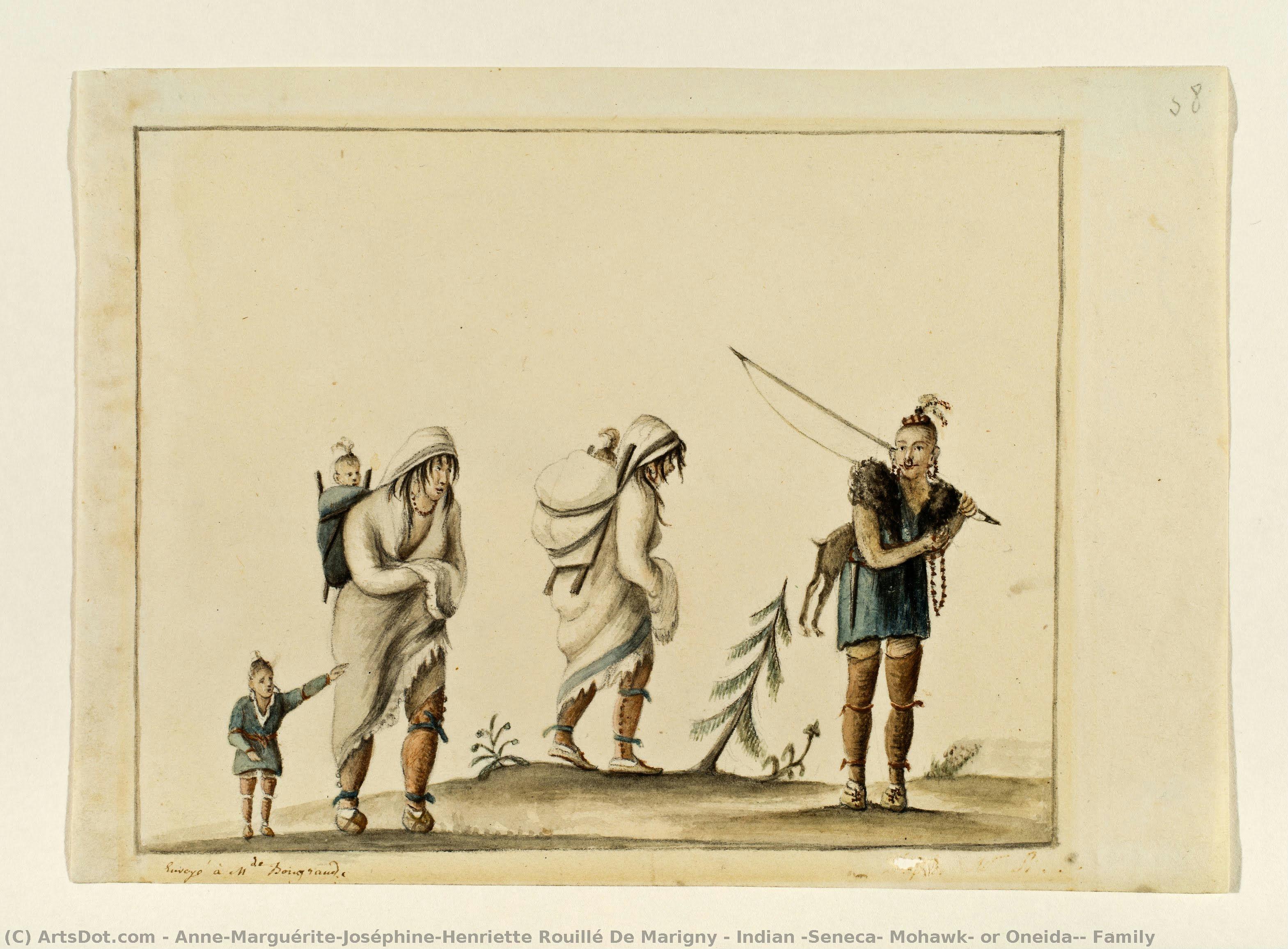 Indian (seneca, Mohawk, Or Oneida?) Family — Anne-marguérite-joséphine-henriette Rouillé De Marigny