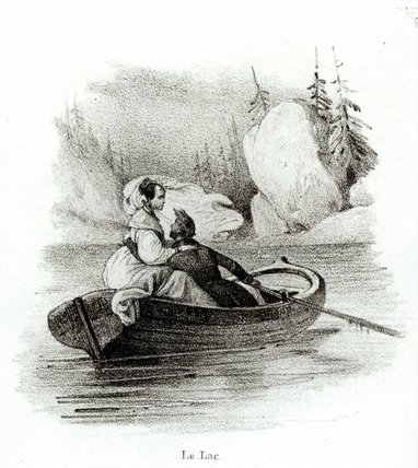 Alphonse De Lamartine And Elvire On The Lake — Jean Victor Adam