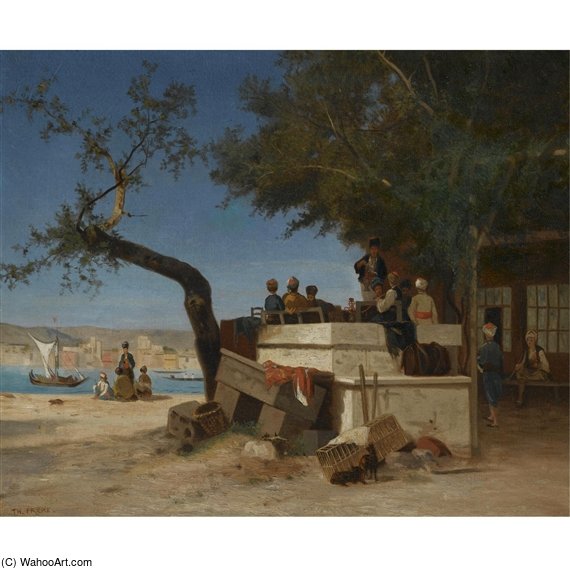 An Eastern Café — Charles Théodore Frère Dit Frère Bey