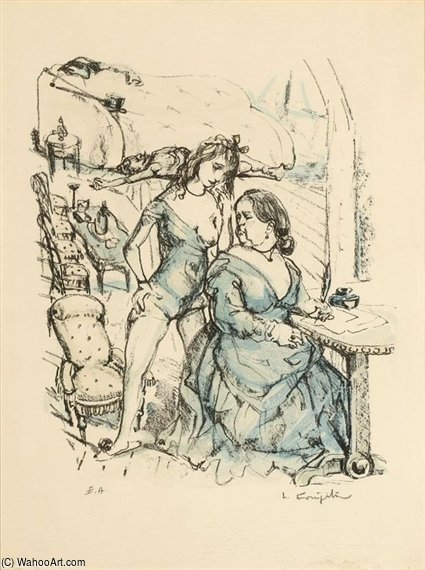 La Mesangere, Deux Femmes — Léonard Tsuguharu Foujita