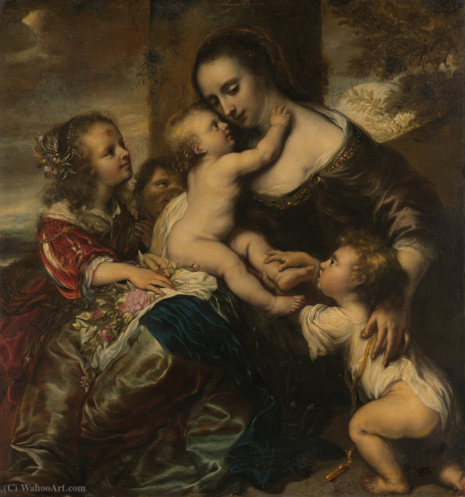 Portrait Of A Woman With Four Children, Presented As Caritas — Jürgen Ovens