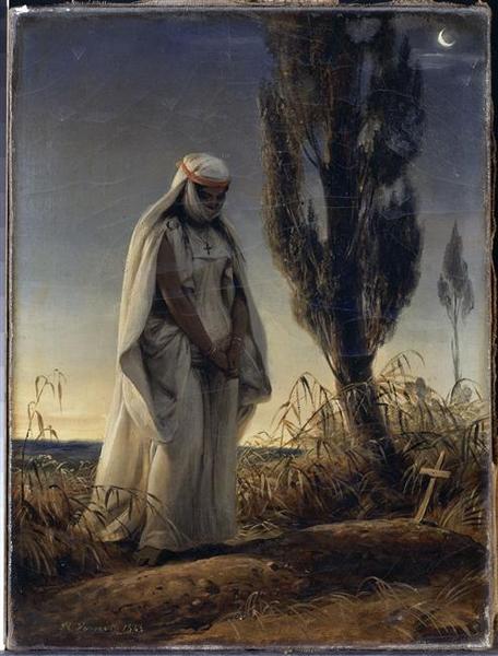 Une Tombe En Terre D'afrique — Emile Jean Horace Vernet