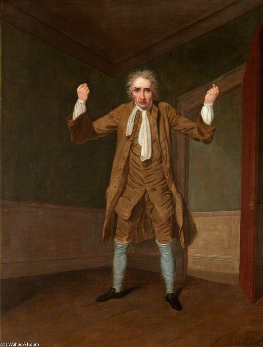 William Farren As Lovegold In 'the Miser' By Henry Fielding — Samuel De Wilde