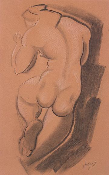 Nude Female Figure Shown From The Back — Alexander Archipenko