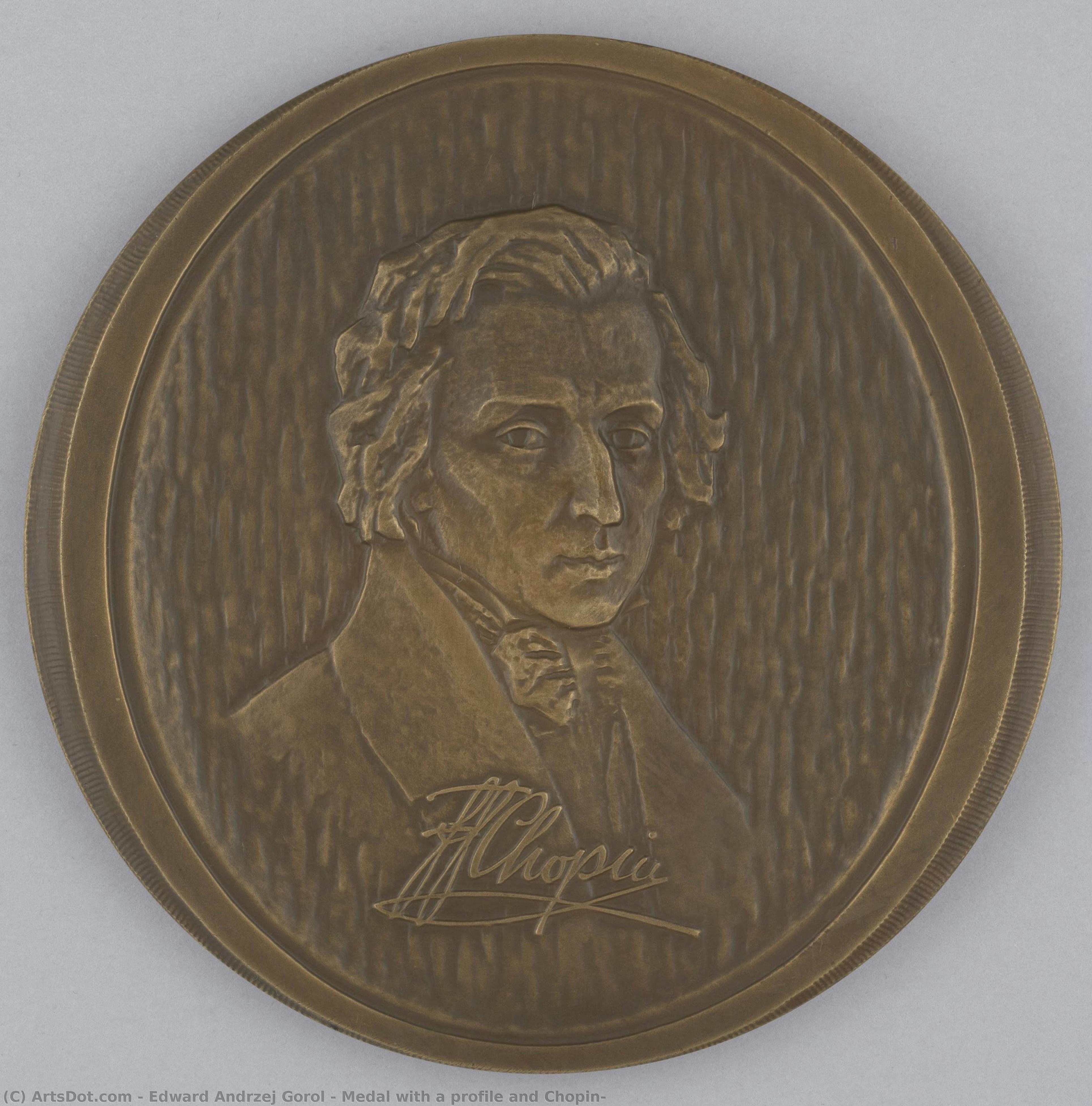 Medal With A Profile And Chopin — Edward Andrzej Gorol