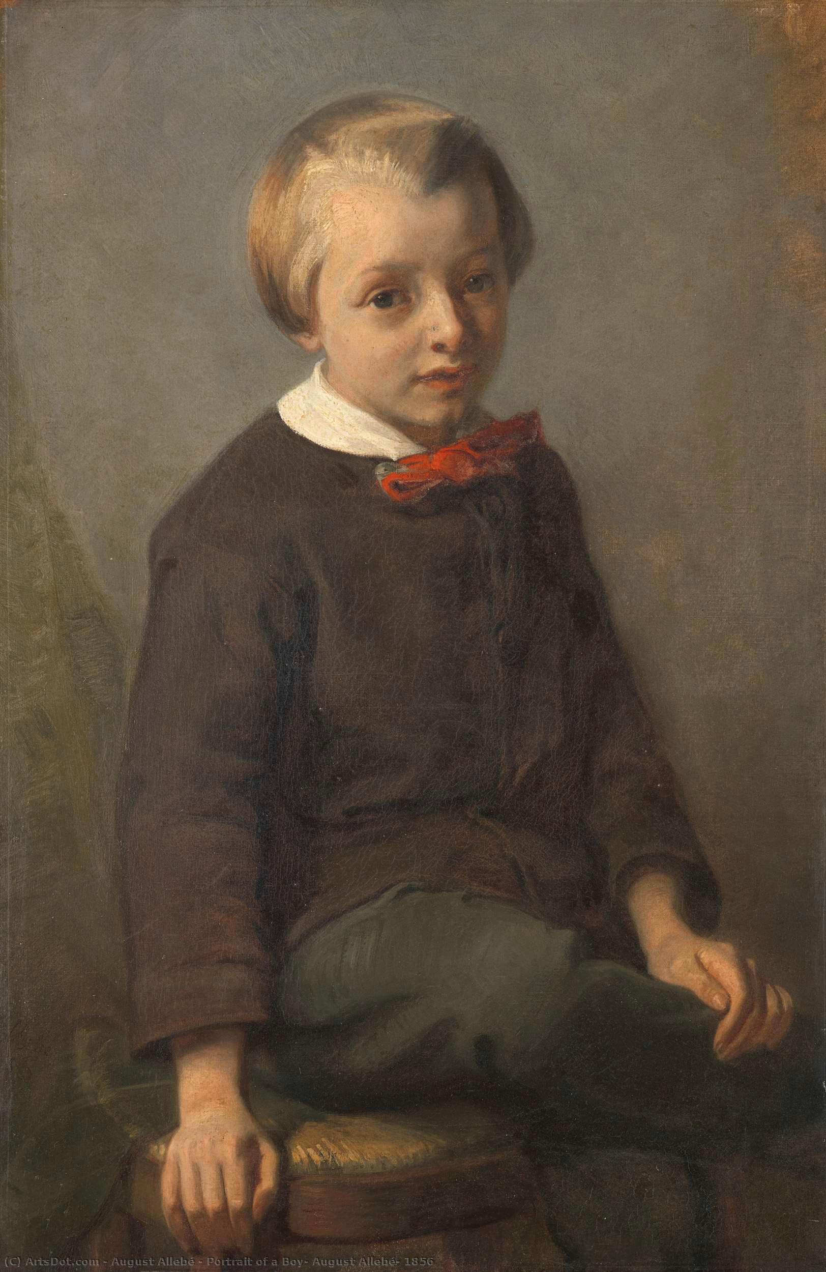Portrait Of A Boy, August Allebé, 1856 — August Allebé