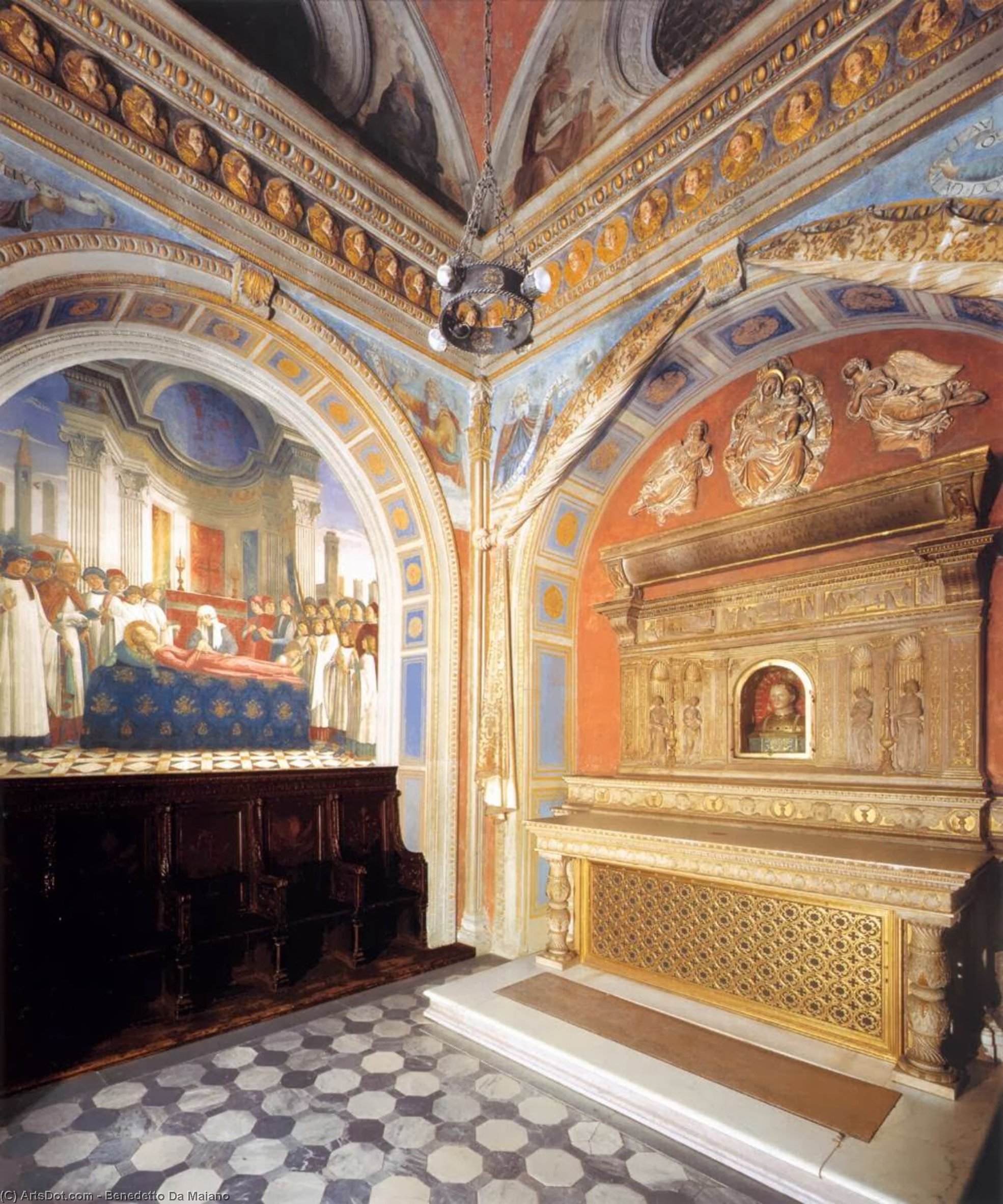Interior Of The Chapel St Fina — Benedetto Da Maiano