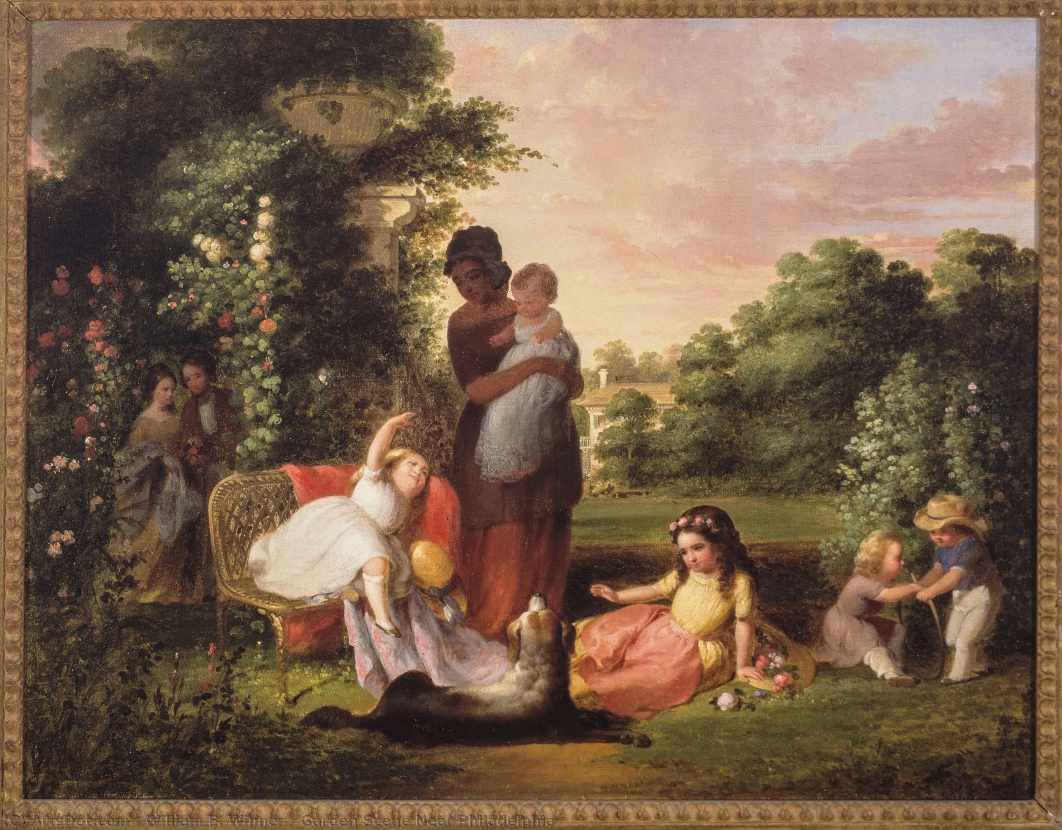 Garden Scene Near Philadelphia — William E. Winner