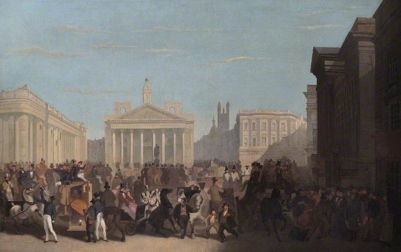 The Bank Of England, Royal Exchange And Mansion House — Nicolas Toussaint Charlet