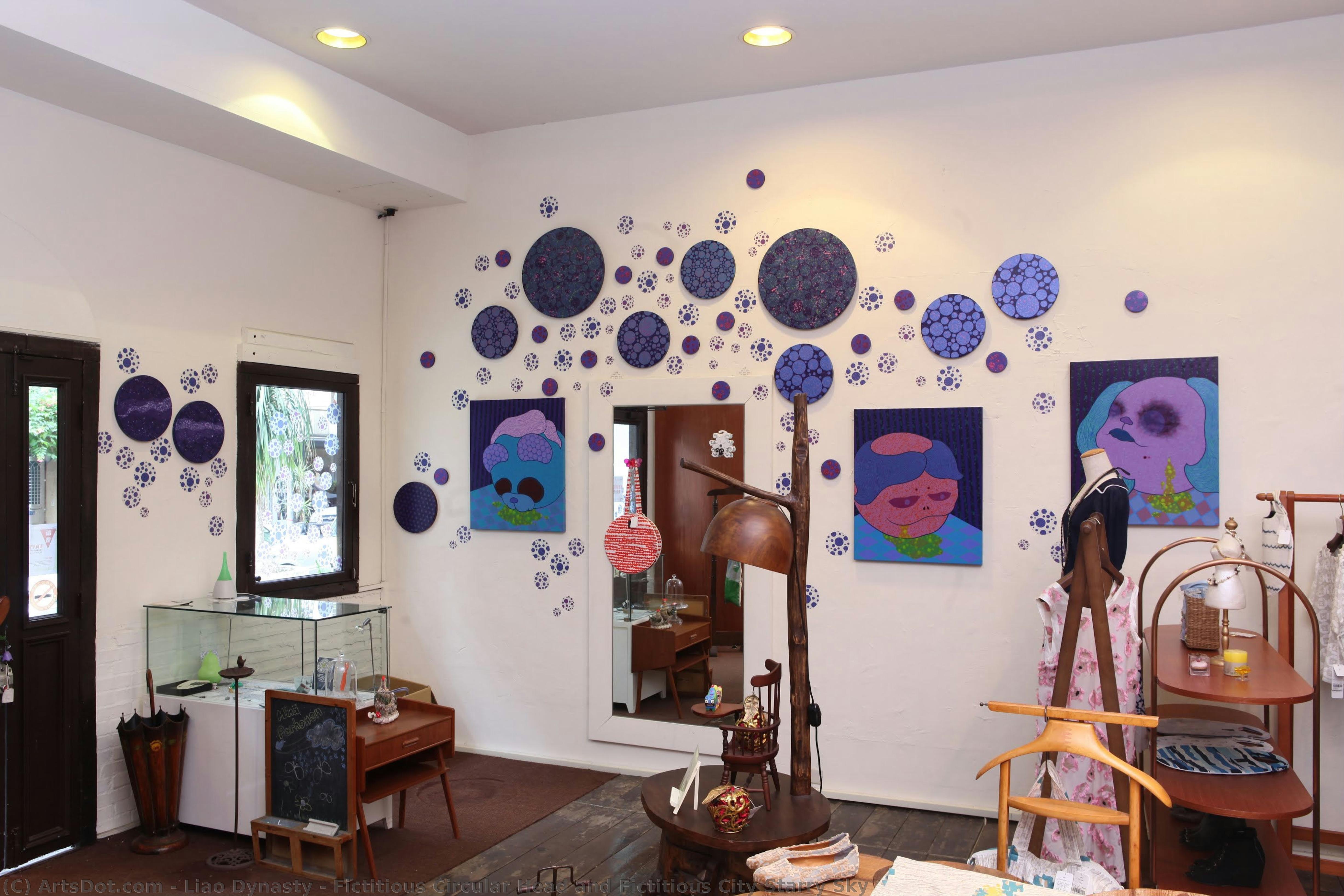 Fictitious Circular Head And Fictitious City Starry Sky — Liao Dinastía