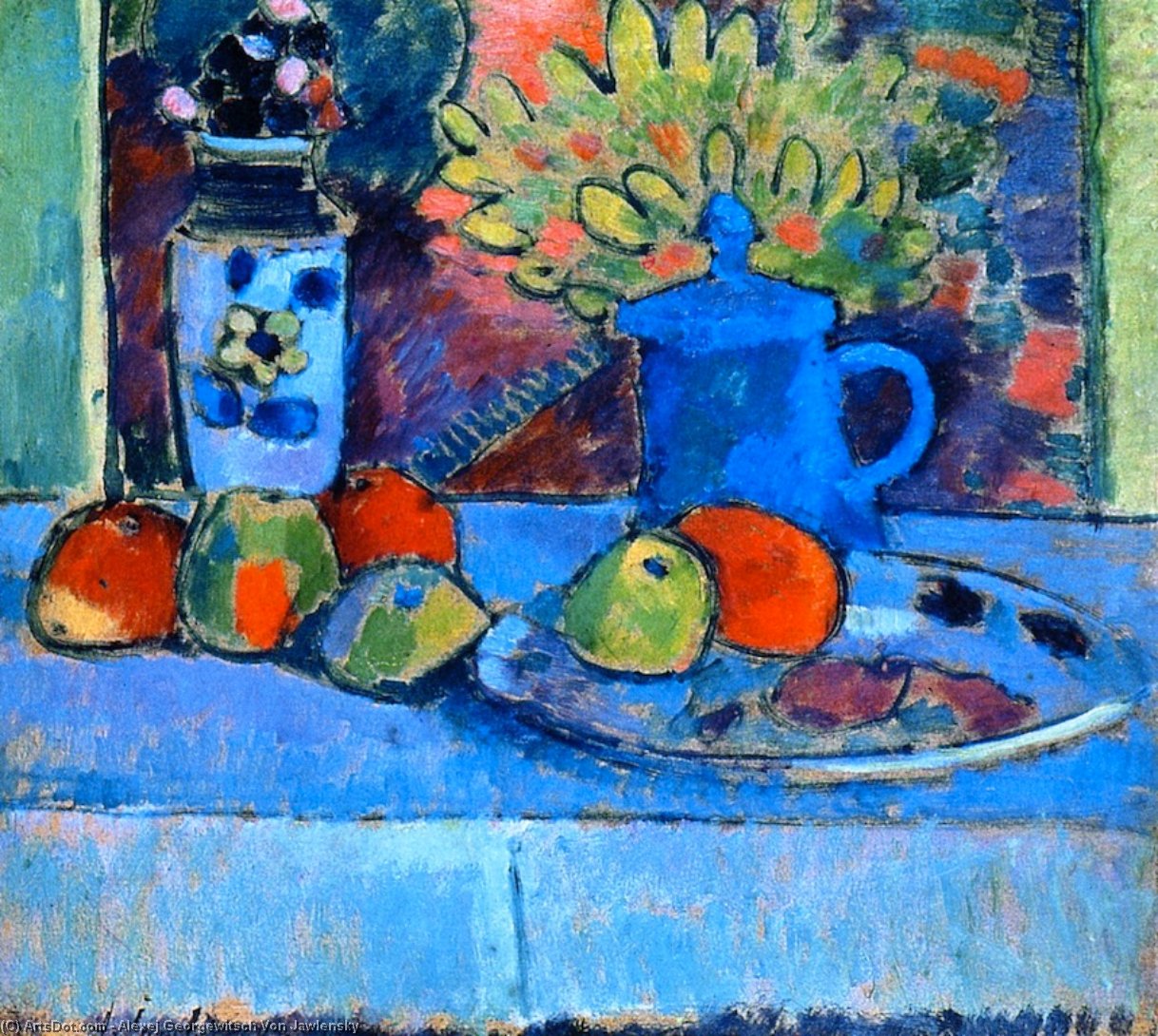 Still Life With Flowers And Fruit — Alexej Von Jawlensky