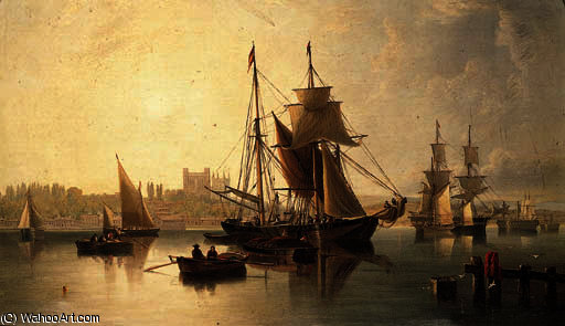 On The Medway, Rochester — ジョン・ウィルソン・カーマイケル