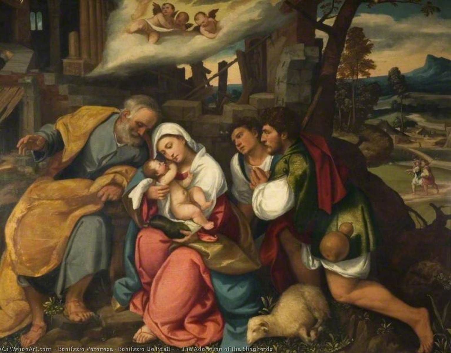 The Adoration Of The Shepherds — Bonifazio Veronese (bonifazio De Pitati)