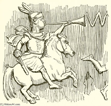 Roman Soldier On Horseback — John Leech