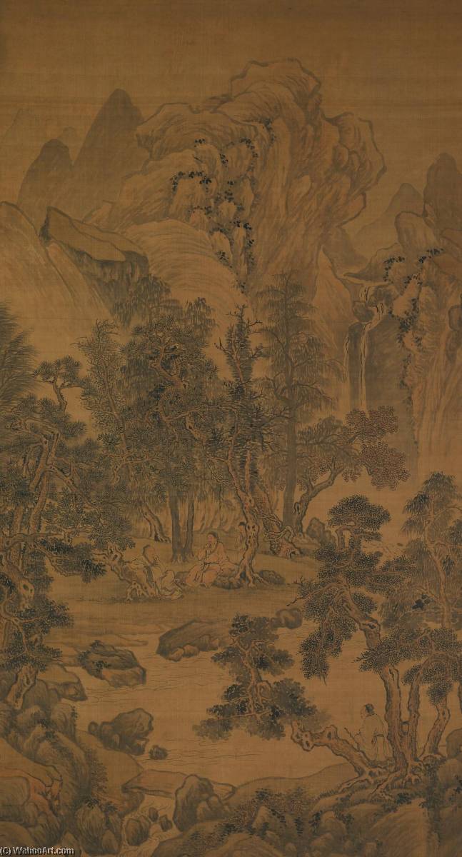 Scholars' Discussion Under Pine Trees — Hua Yan