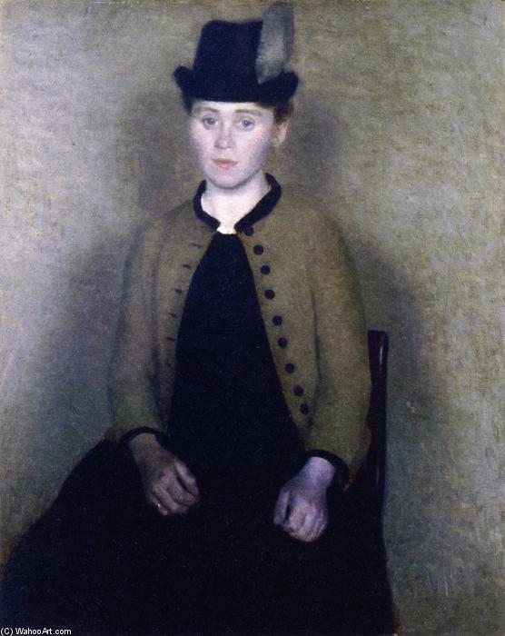Portrait Of Ida Ilsted, Later The Artist's Wife — Vilhelm (hammershøi)hammershoi