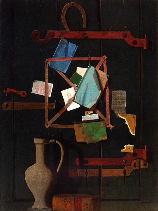 The Old Closet Door - Rack And Horseshoe With Dutch Jat — John Frederick Peto