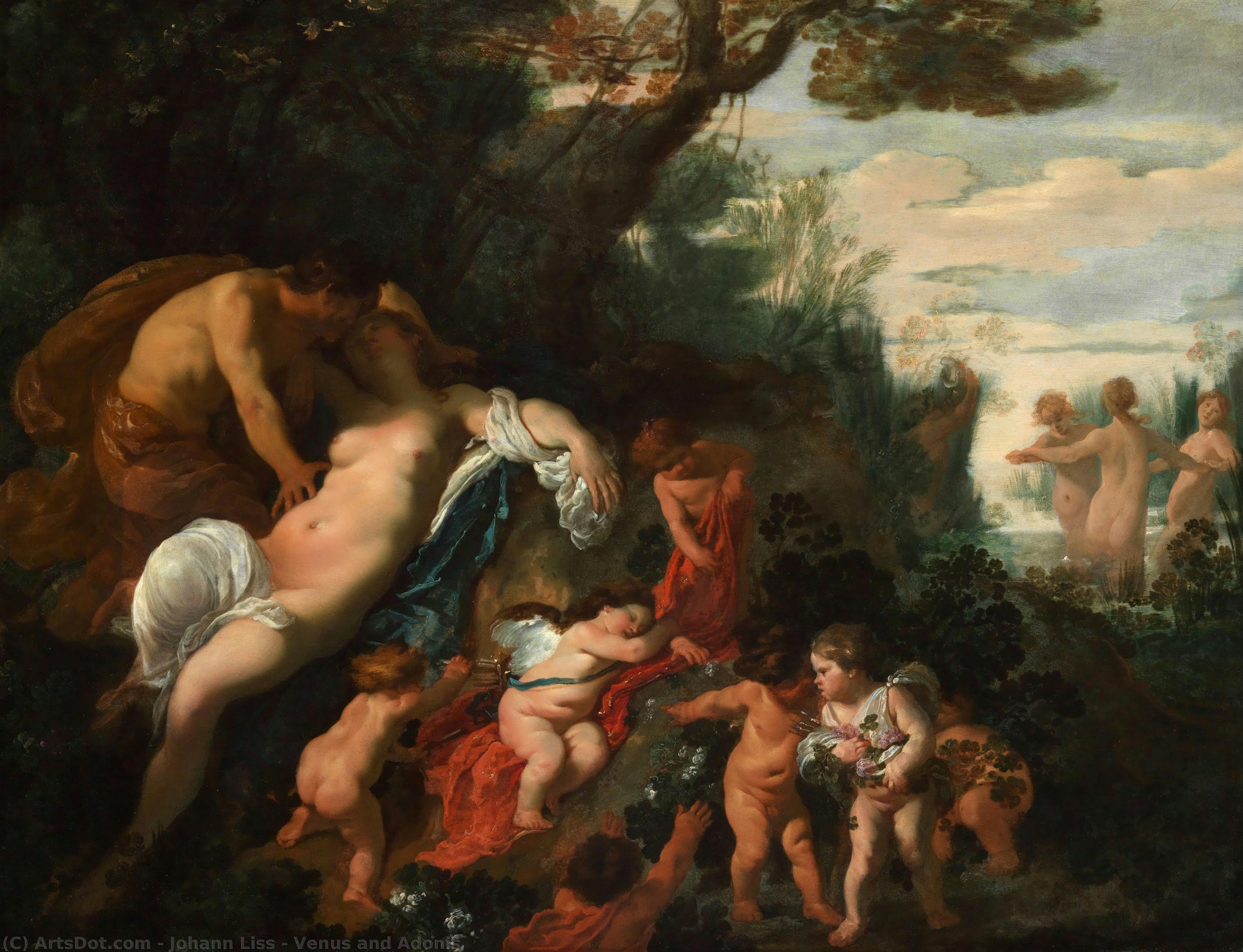 Venus And Adonis — Иоганн Лисс