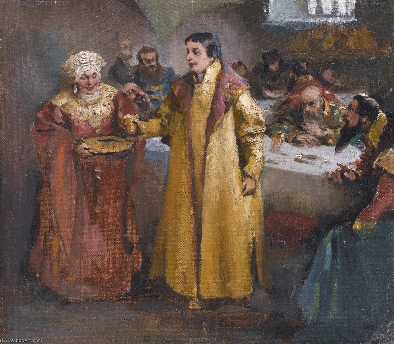 Offering To The Groom — Klavdi Vasilievich Lebedev