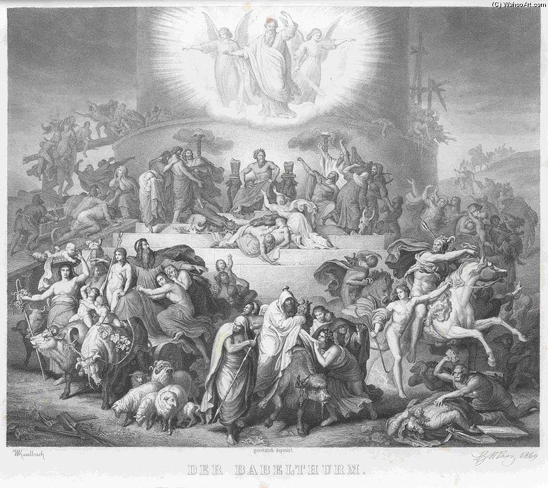 Der Babelthurm Merz Nach Wilhelm Von Kaulbach — Wilhelm Von Kaulbach