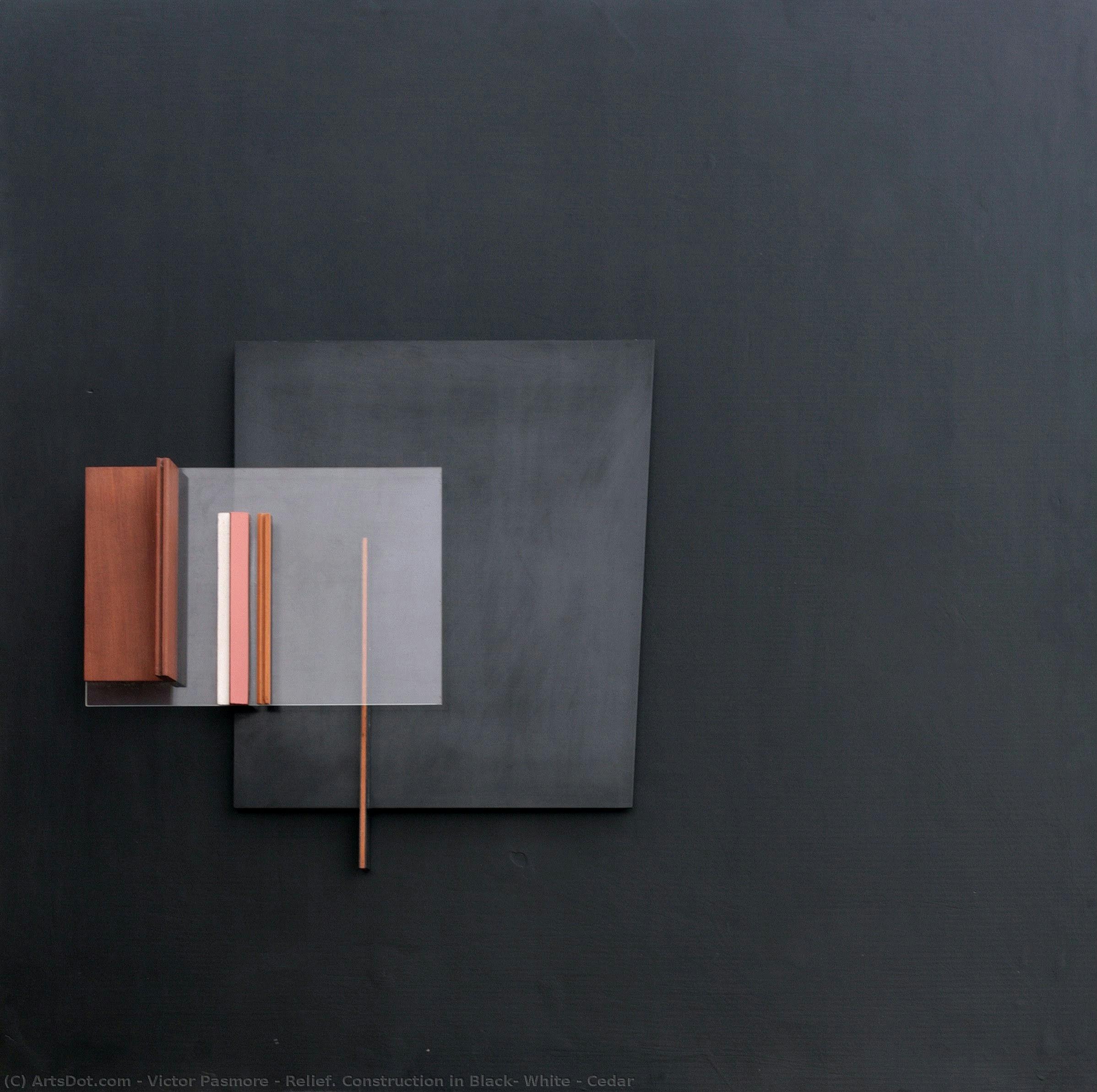 Relief. Construction In Black, White & Cedar — Виктор Пасмор