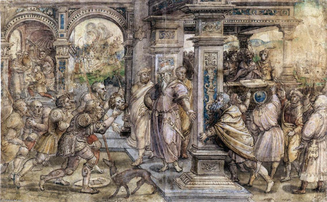Romulus Offers The Head Of Amulius To Numitor — Bernaert Van Orley