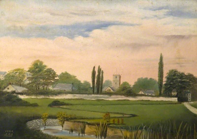 Parish Church And Meadows, Looking West — Job Hardy