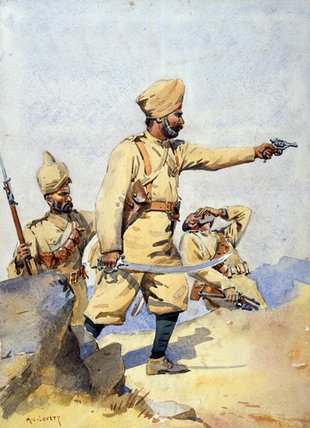 Soldiers Of The 24th Punjabis Malikdin Khel And — Alfred Crowdy Lovett