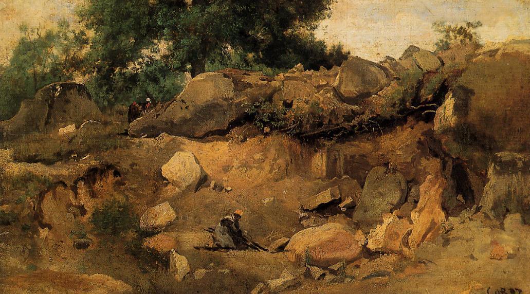 Quarry Of The Chaise-mre At Fontainebleau — Jean-baptiste-camille Corot