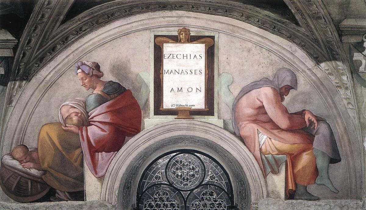 Hezekiah - Manasseh - Amon — Michelangelo Buonarroti