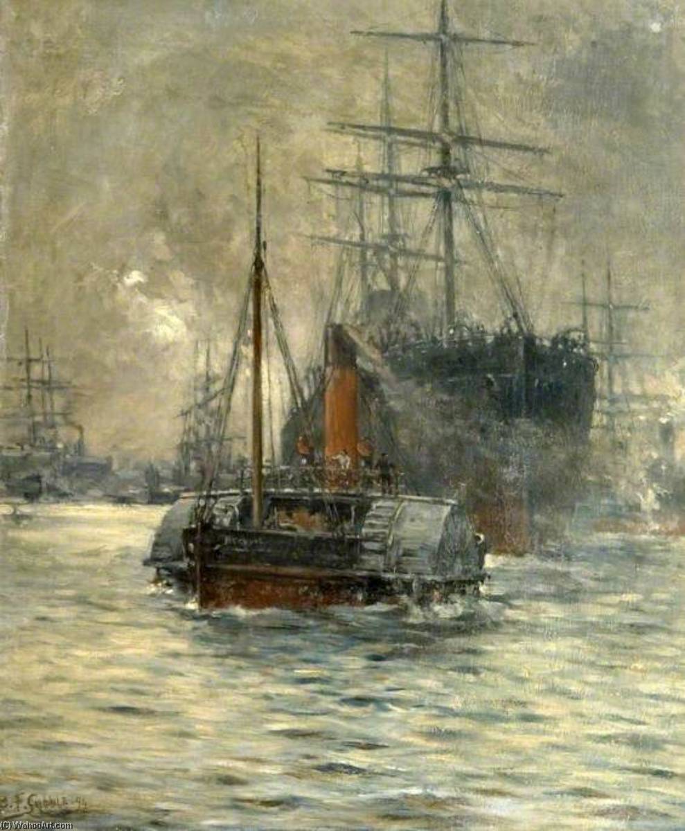 Evening Departure, London River Boat — Bernard Finnigan Gribble