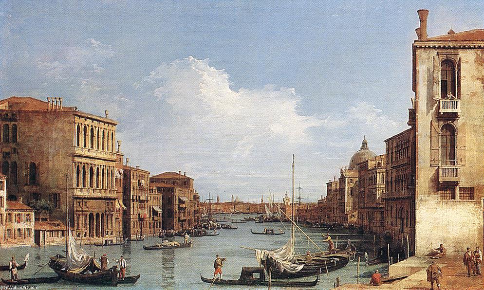 Der Canal Grande Vom Campo San Vio In Richtung Bacino — Giovanni Antonio Canaletto