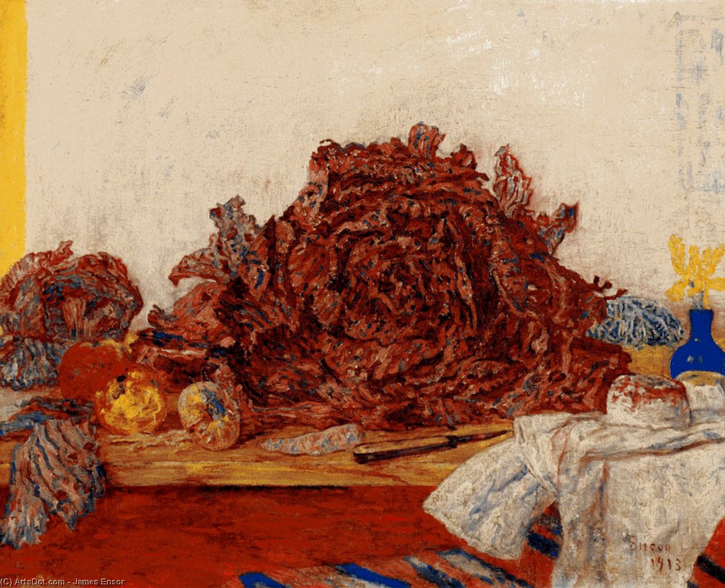Choux Rouges Et Oignons — Энсор