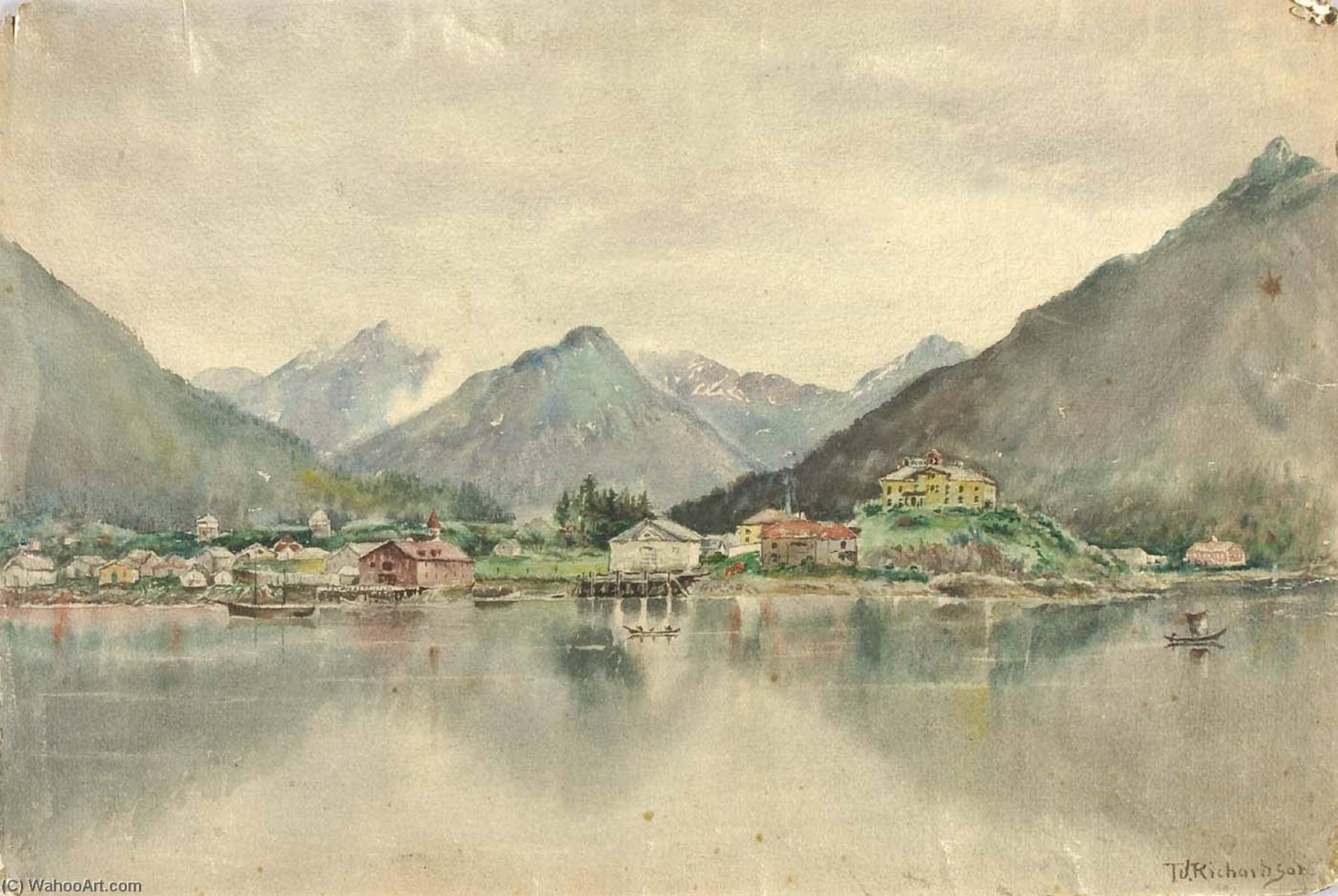 Sitka From The Islands, Showing Russian Castle, 1888 — Theodore J. Richardson