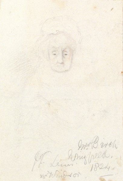 Portrait Sketch Of Mrs Birch — John Frederick Lewis