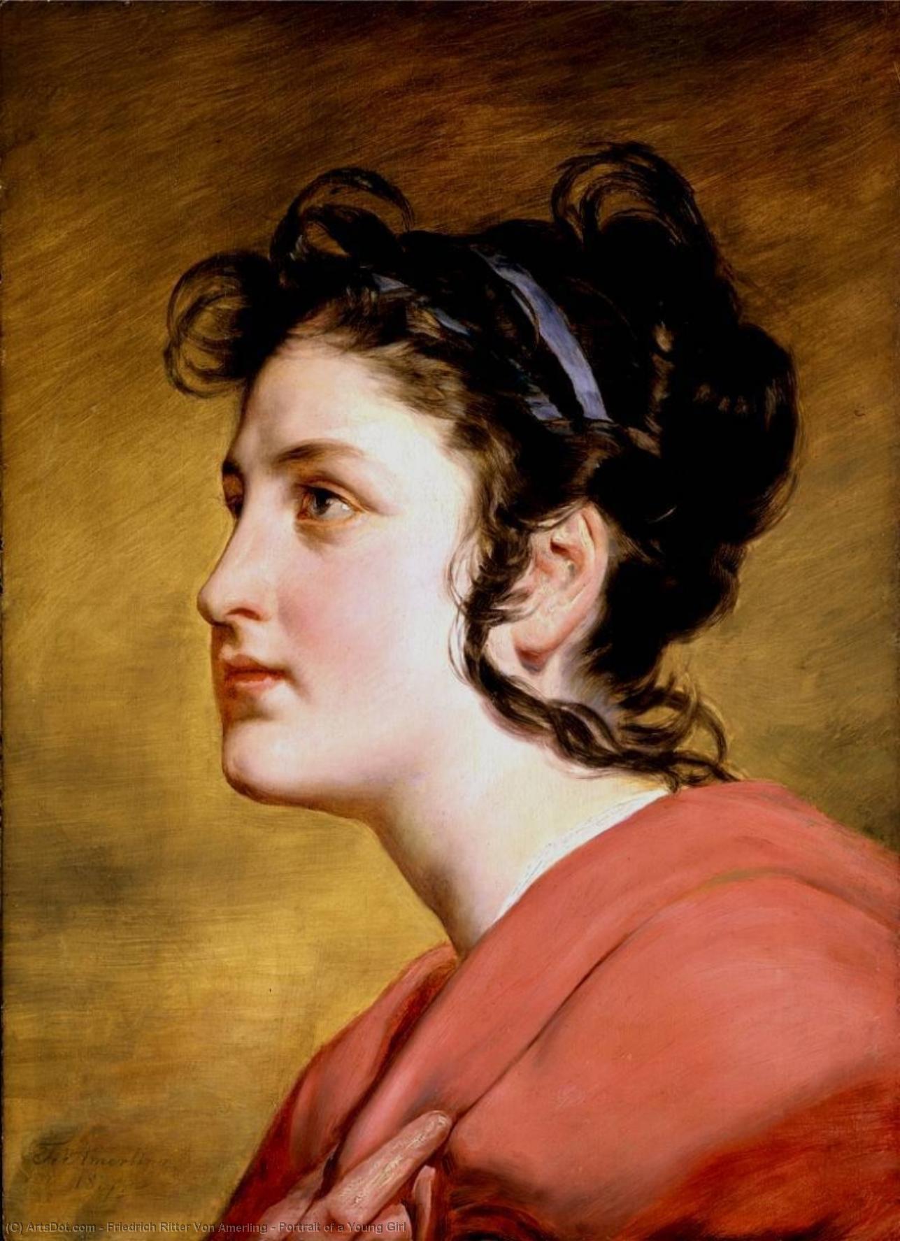 Portrait Of A Young Girl — フリードリヒ・リッター・フォン・アメリング