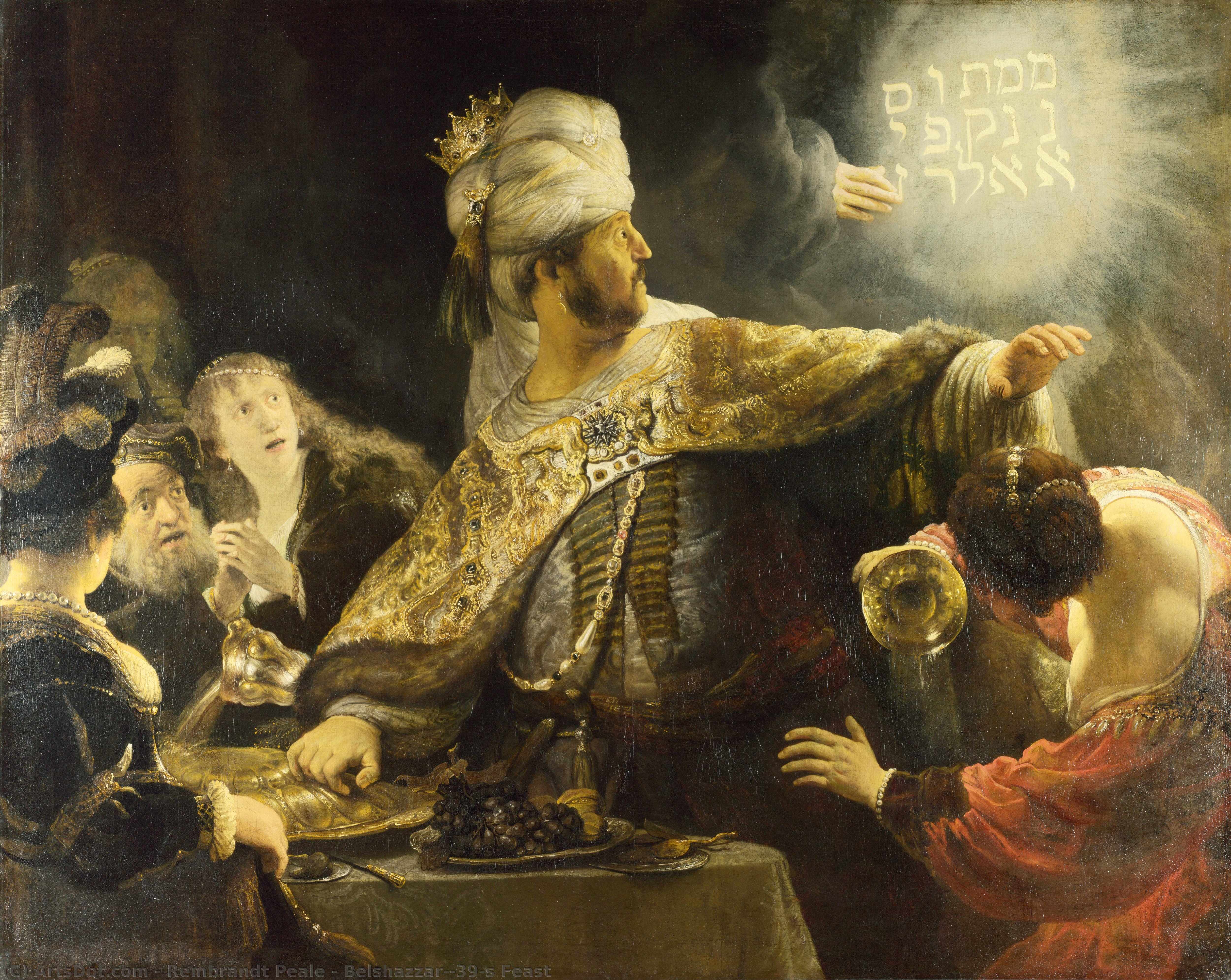 La Cena De Belzar — Rembrandt Peale