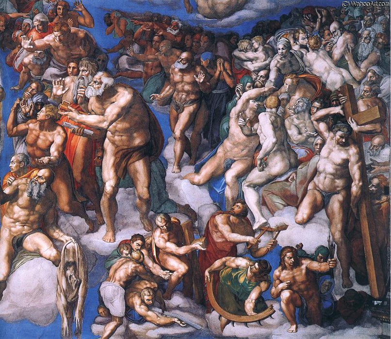 Right - Last Judgment (detail)4 — Michelangelo Buonarroti