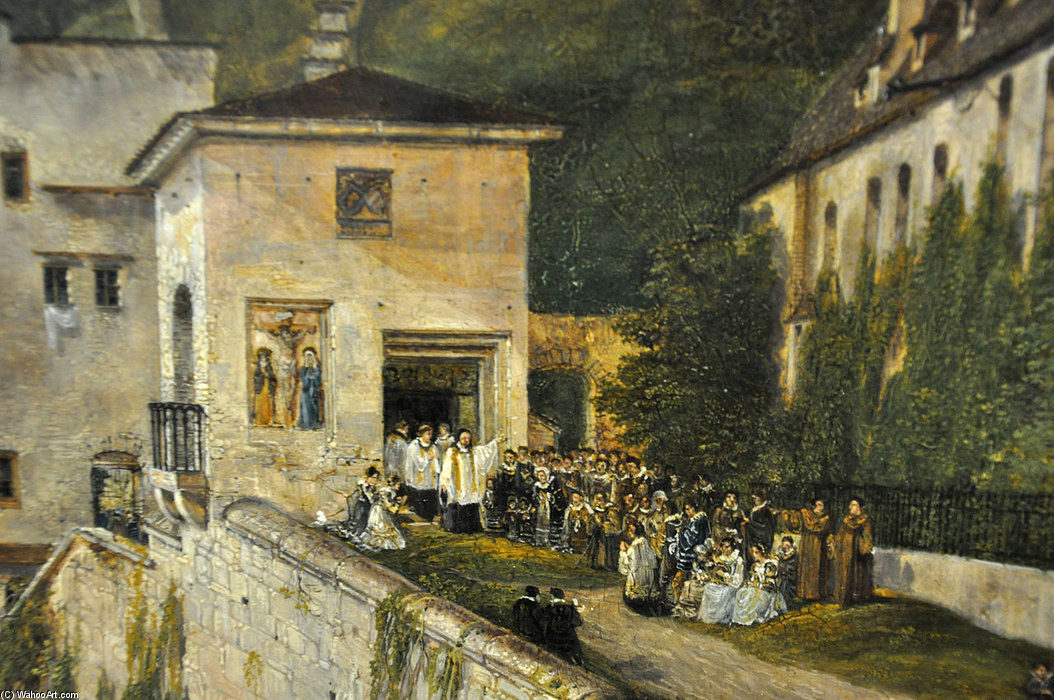 Nonnberg Und Festung Hohensalzburg — Domenico Quaglio