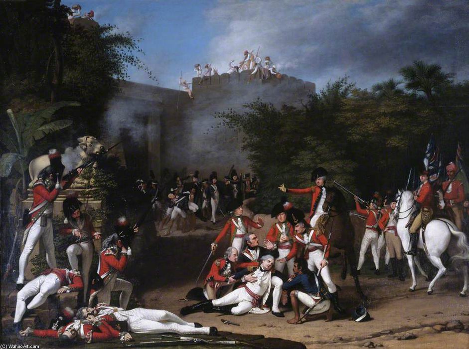 The Death Of Colonel Moorehouse At The Storming Of The Pettah Gate Of Bangalore — Robert Home