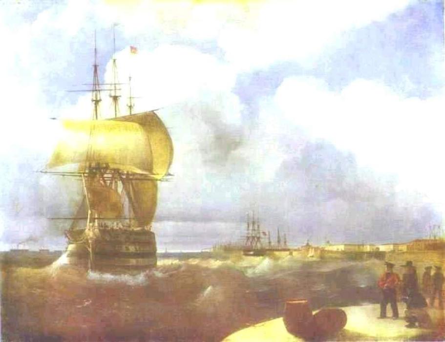 The Great Roads At Kronstadt. — Ivan Konstantinovich Aivazovsky