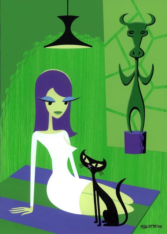 Woman With False Idol Iii — Josh Agle