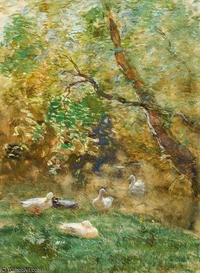 Ducks By A Ditch — Willem Maris