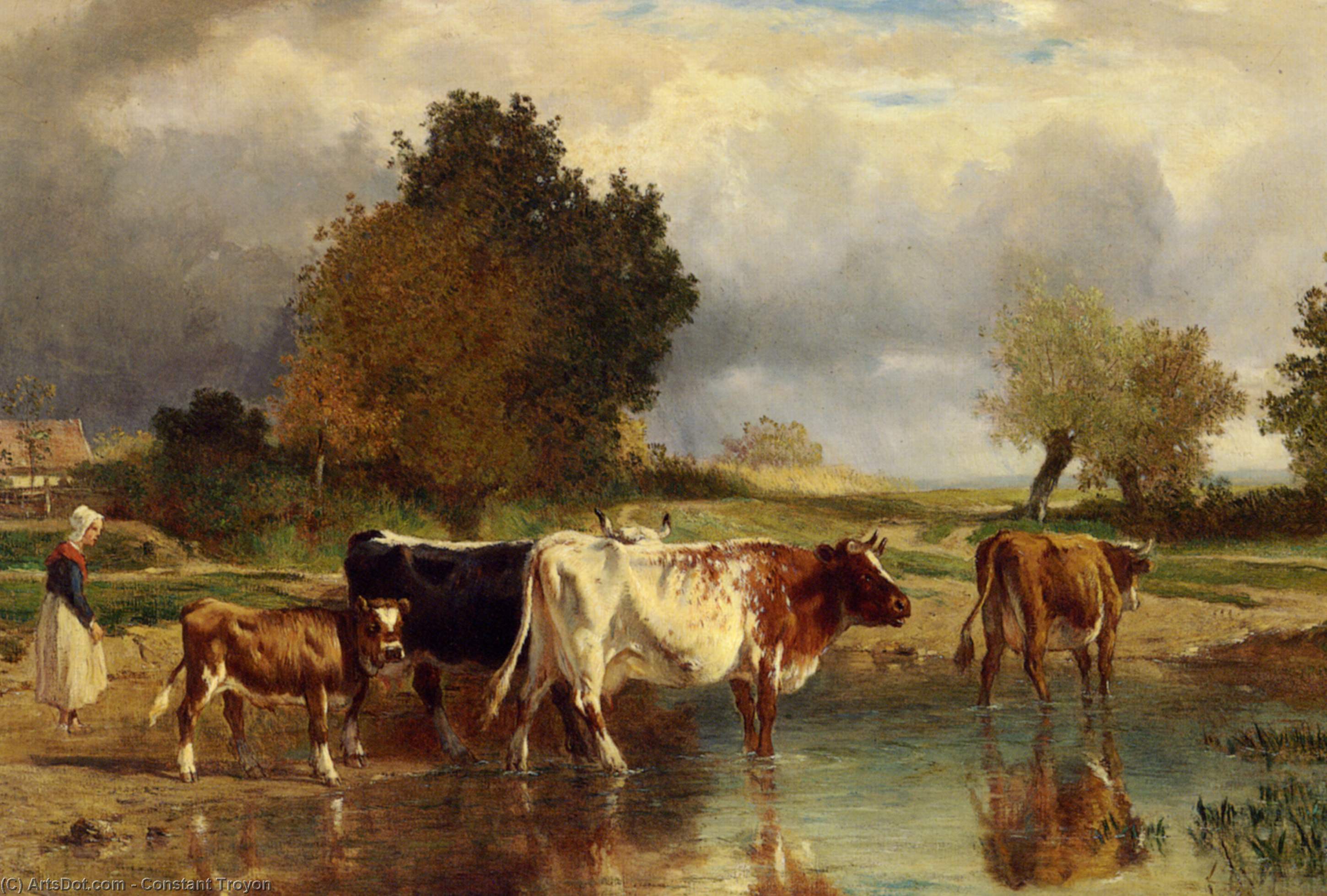 Calf Cows At The Marl — Константин Тройон