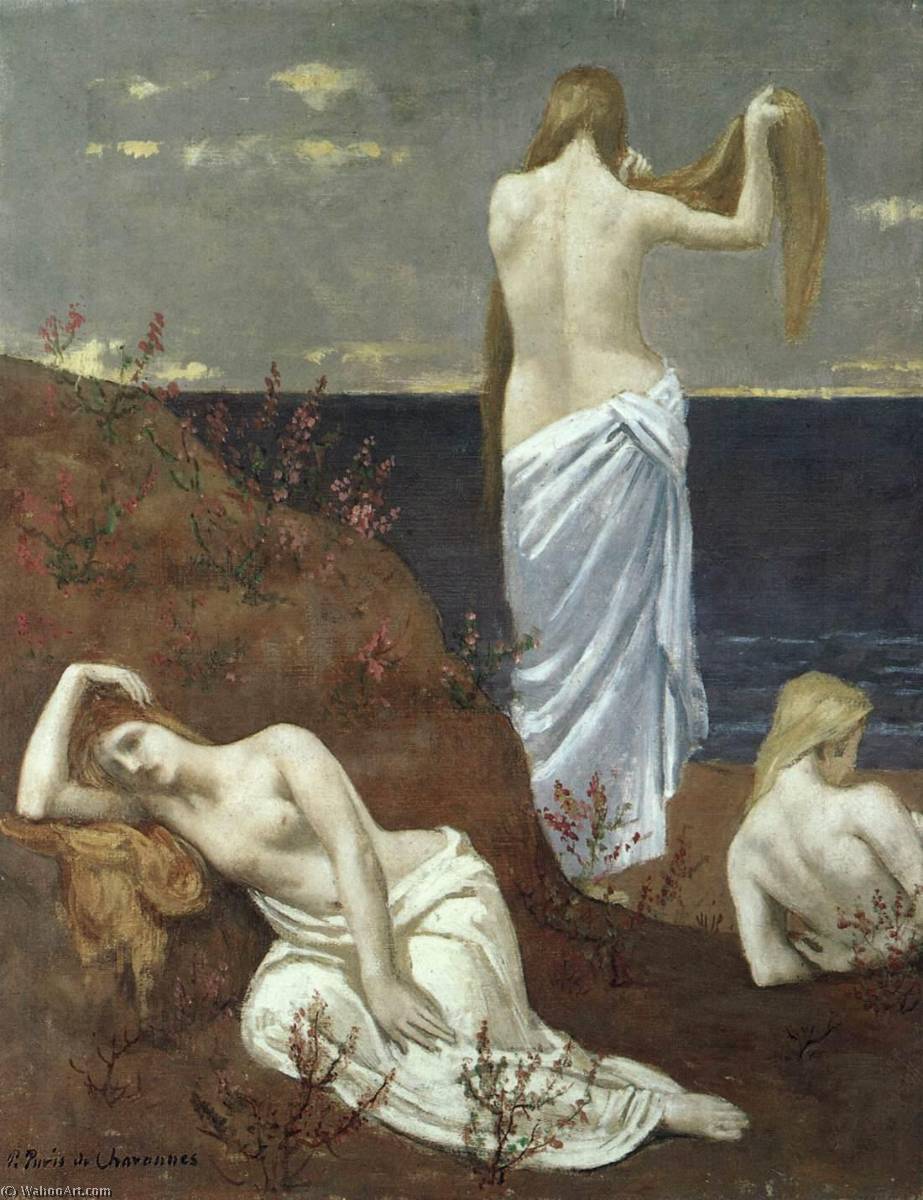 Young Women On The Seashore — Pierre Cécile Puvis De Chavannes