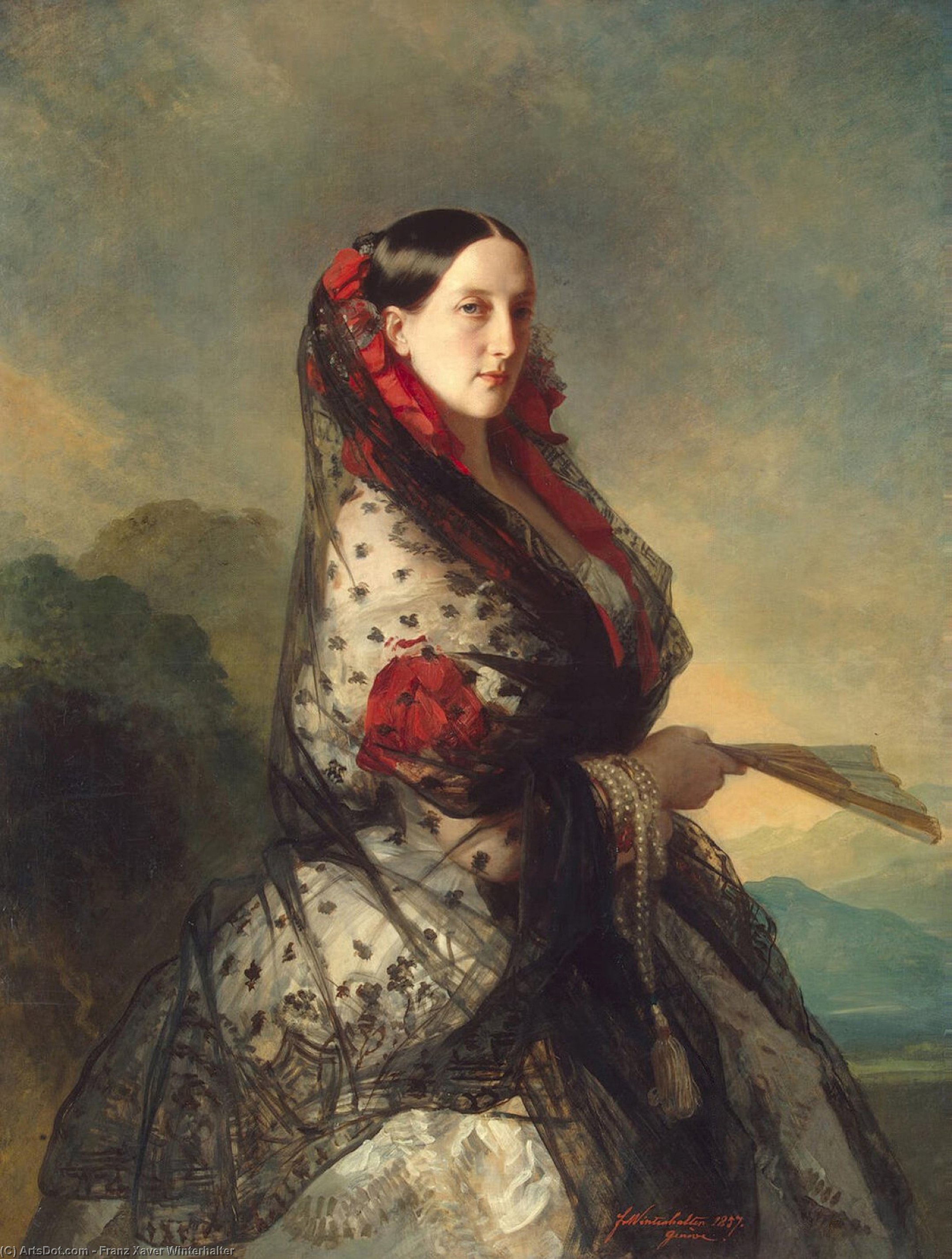 Portrait Of Grand Duchess Maria Nikolayevna — Franz Xavier Winterhalter